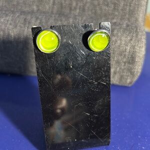 Vibrant Green Stud Earrings